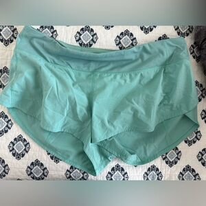 Lululemon Hotty Hot Teal Athletic Shorts